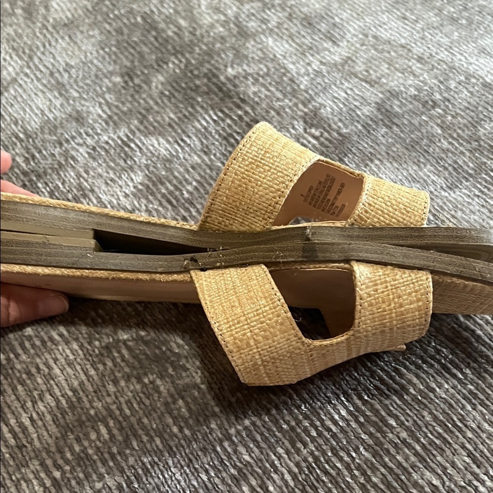 A New Day Woven Raffia Slide Sandals 9 - Picture 4 of 4